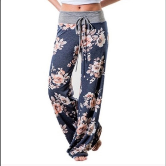 Pants - Floral Wide Legged Lounge Pants